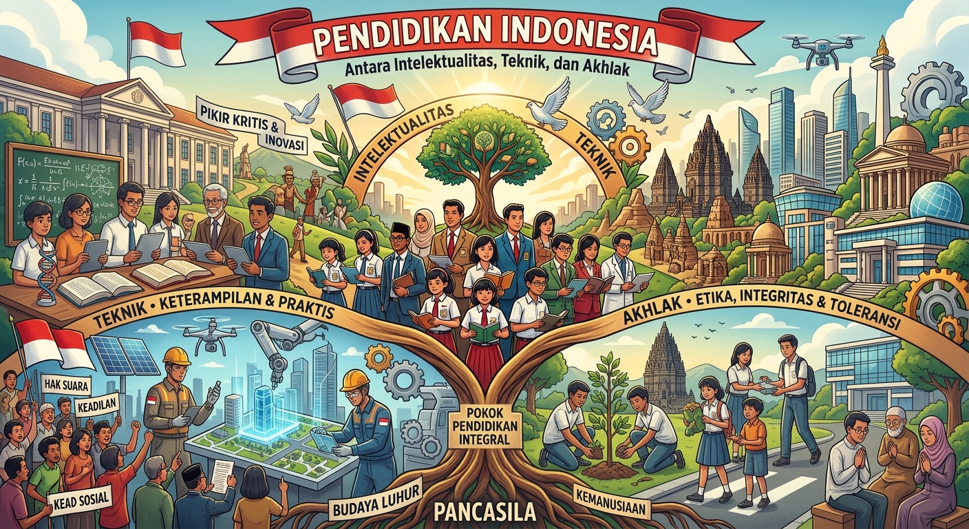 Pendidikan Indonesia: Intelektualitas, Teknik, dan Akhlak