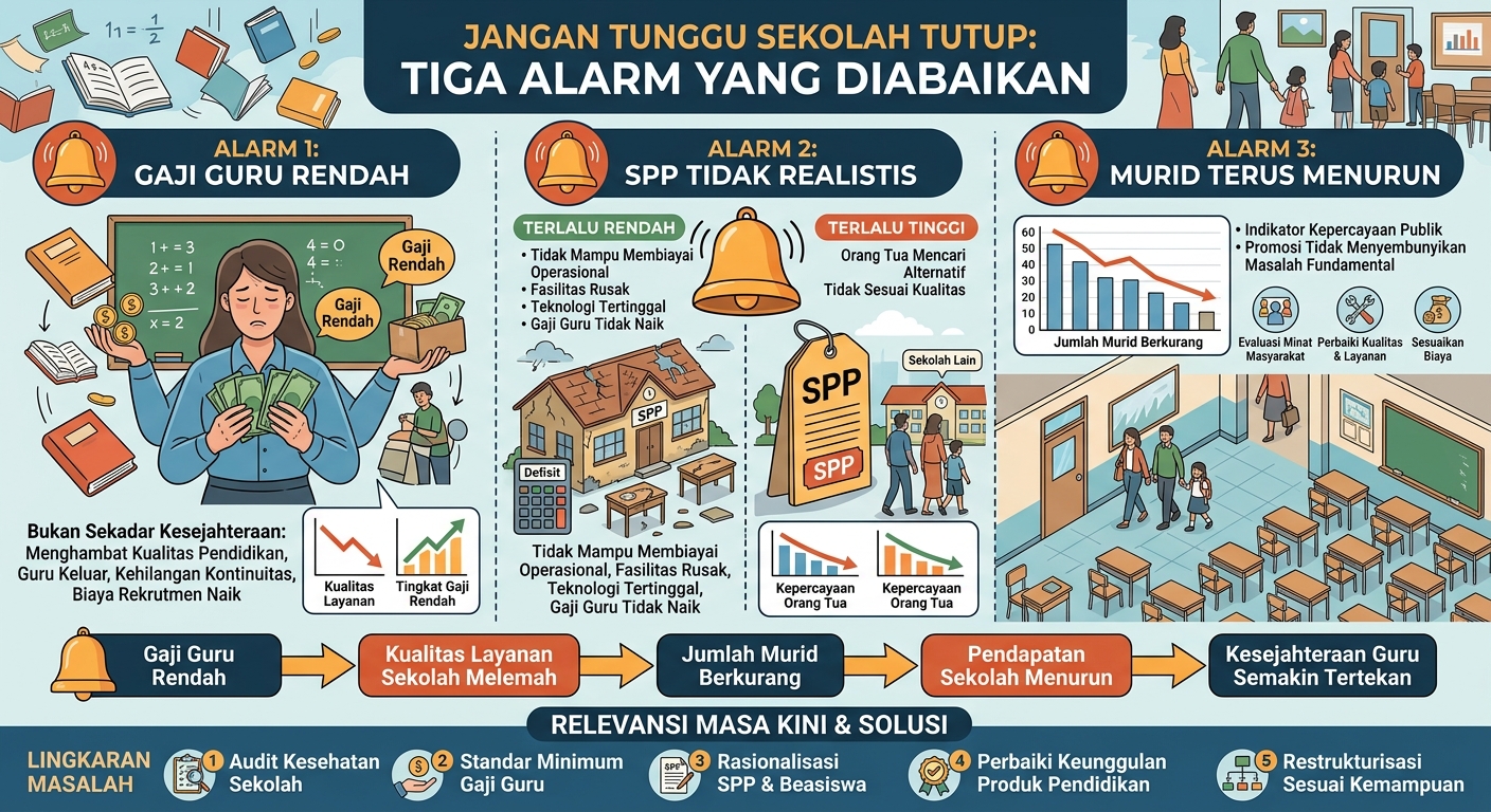 Jangan Tunggu Sekolah Tutup: Tiga Alarm yang Diabaikan