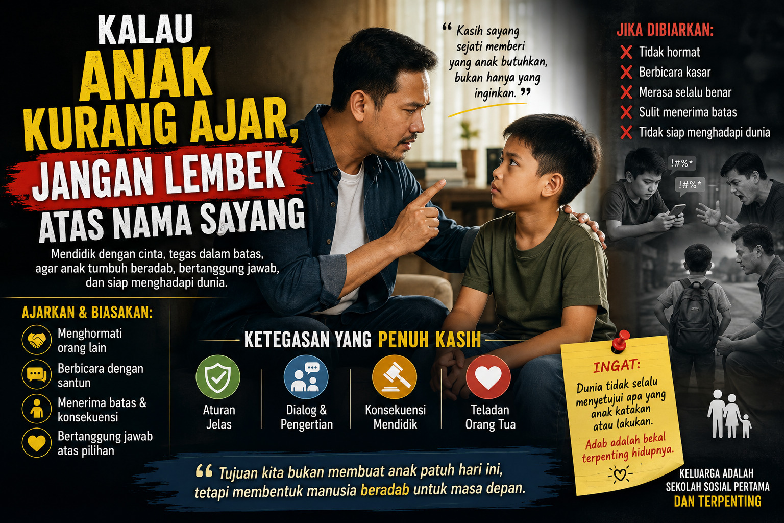 Kalau Anak Kurang Ajar, Jangan Lembek Atas Nama Sayang