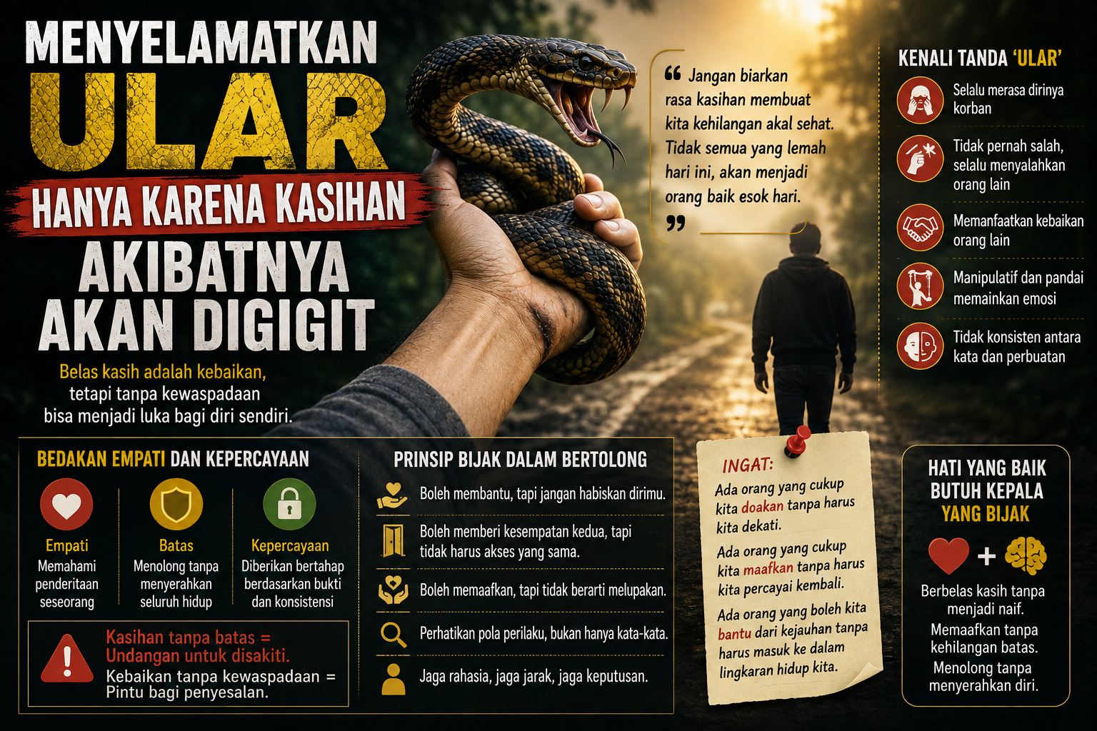 Selamatkan Ular Hanya Karena Kasihan, Akibatnya Akan Digigit