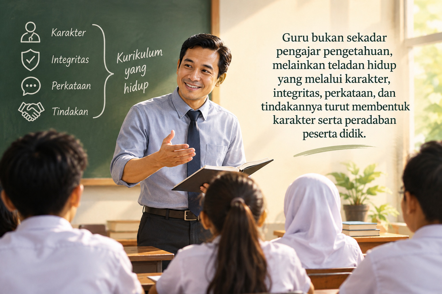 Guru Mengajarkan Dirinya: Ketika Karakter Menjadi Kurikulum